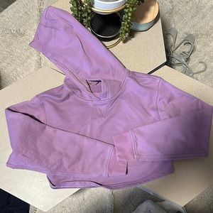 Lululemon All Yours Cropped Hoodie Purple